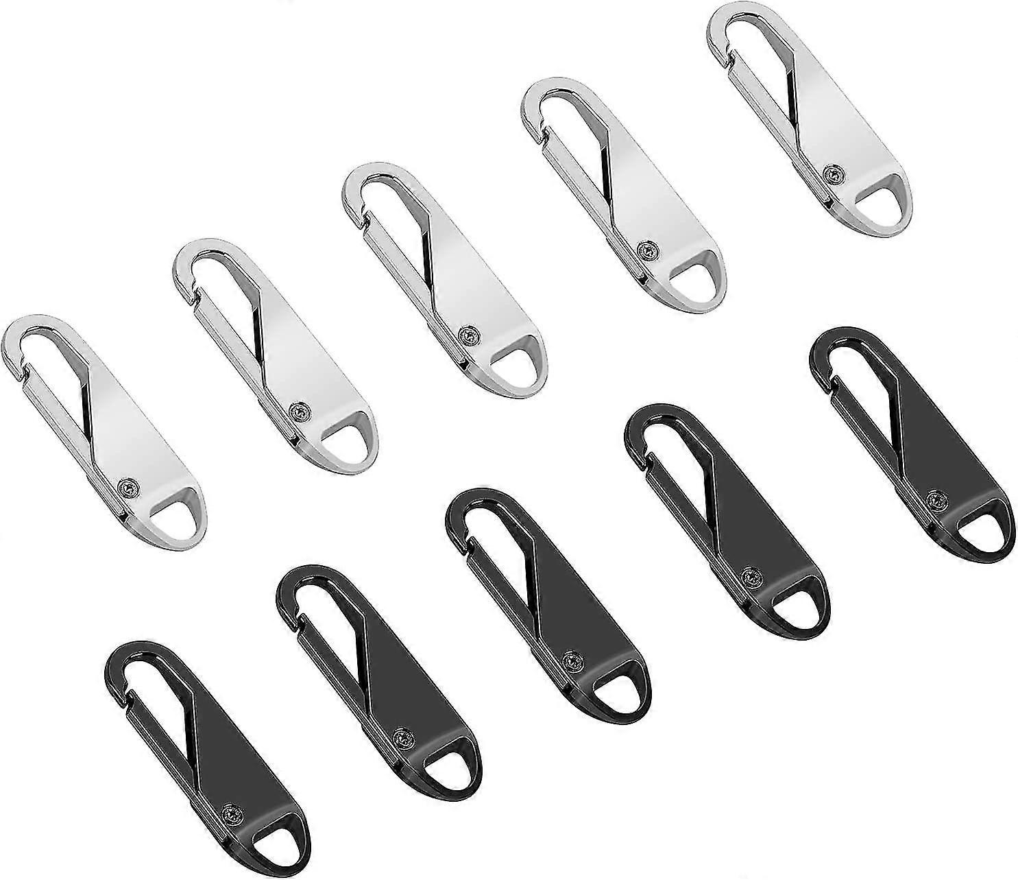 Zipper Replacement 10 Piece Detachable Metal Patch Holder Replacement Repair Kit Outer Backpack