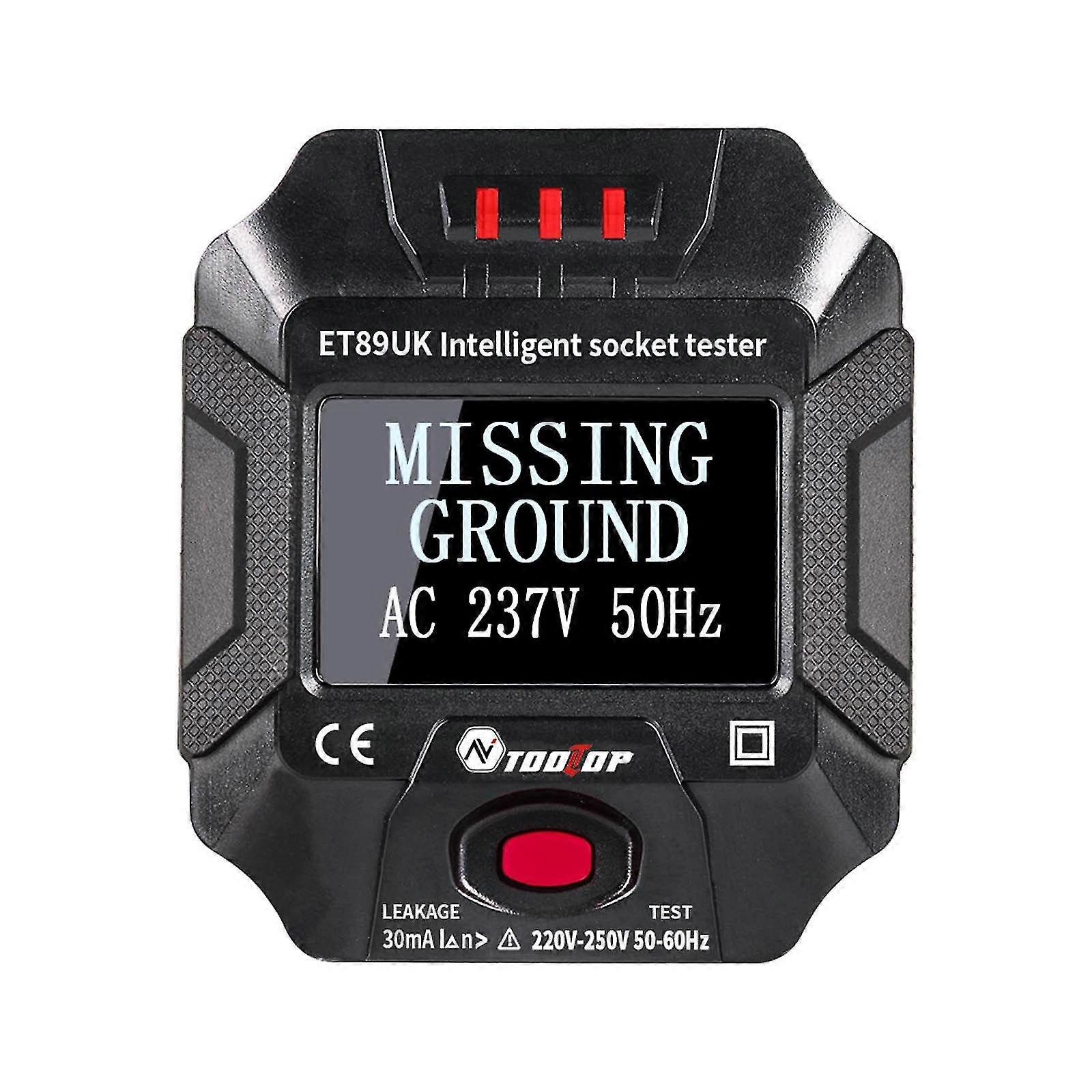 British Standard Full Smart Socket Sester With Screen Display Voltage Frequency