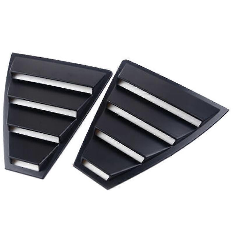 Rear Quarter Side Window Louvers Vent Cover Trim Panel Window Blinds Triangular For 2017 2018 2019