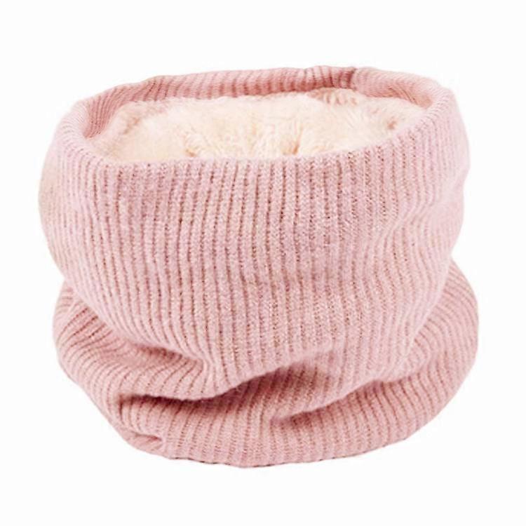 Harsh Winter Neck Warmer Double-layer Soft Fleece Lined Neck Gaiter Thick Knit Circle Loop Scarf Windproof