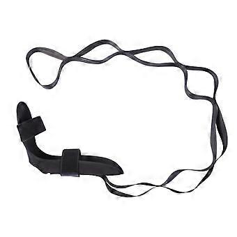 145cm Black Elastic Rehabilitation Yoga Strap with Buckles Ligament Stretching Belt Foot Flexibility Band Ankle Band for Physiotherapy, Yoga, Pilates,