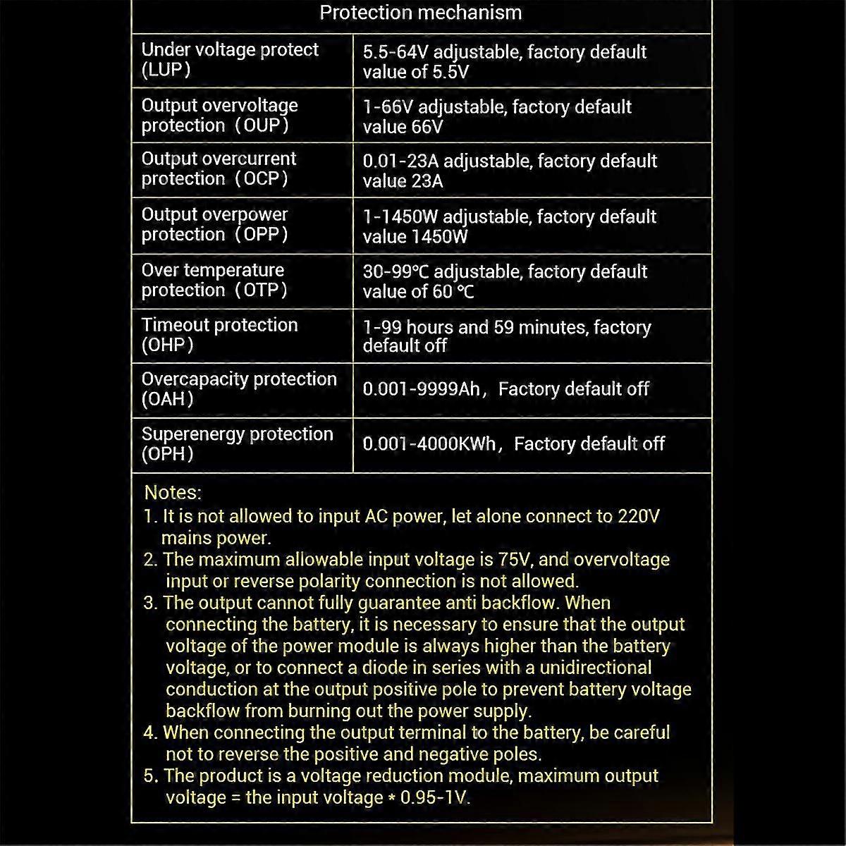 -6522 Cnc Step-down Dc Power Supply Adjustable Voltage Voltage And Constant Voltage Constant Current Module 22a 65v