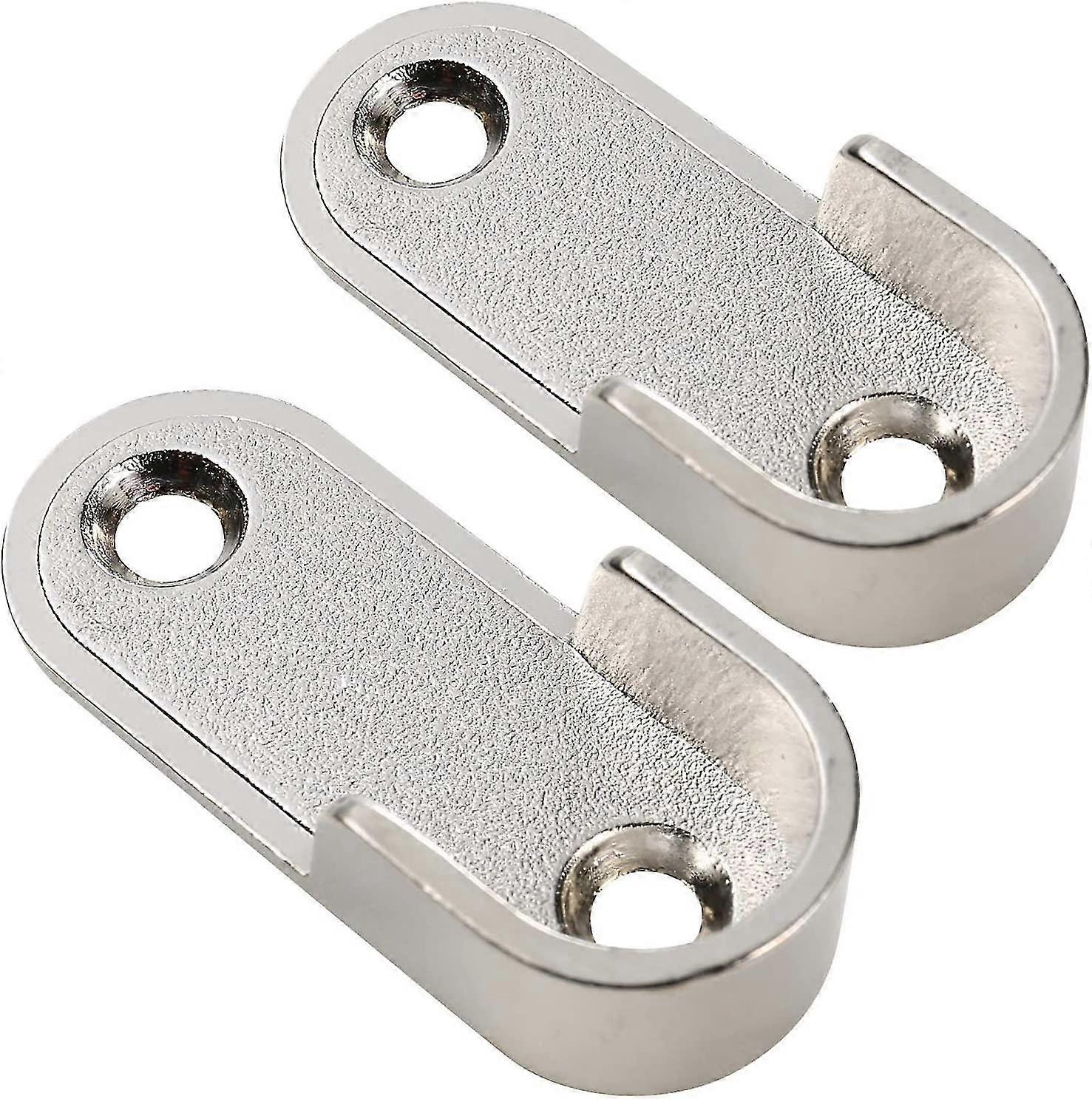 New Wardrobe Clothes Tube Bracket Wardrobe Pole End Beam Thickening Bracket (2 Pack)