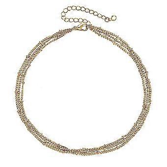 Złoty łańcuszek Choker Naszyjnik Dainty Chain Długi naszyjnik