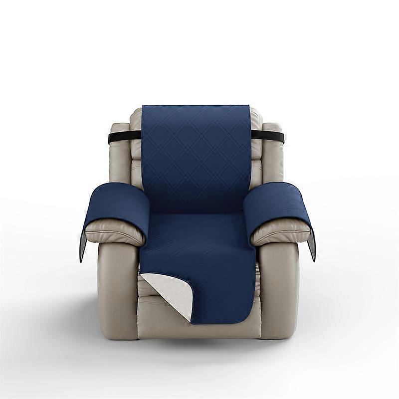 Non-Slip Quilted Recliner Cover - 100% Waterproof Recliner Chair Slipcover Furniture Protector, Washable Couch Cover with Elastic Straps for Kids and