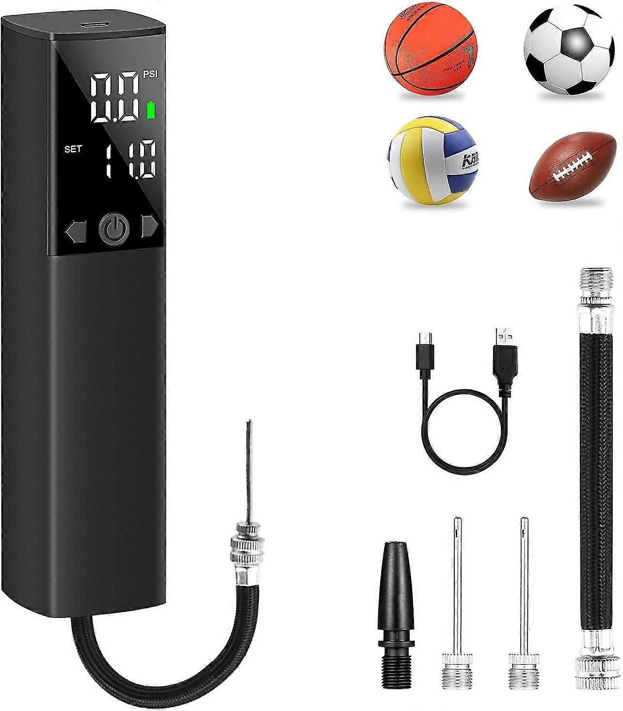 Elektrische balpomp basketbal luchtpomp met LCD-scherm