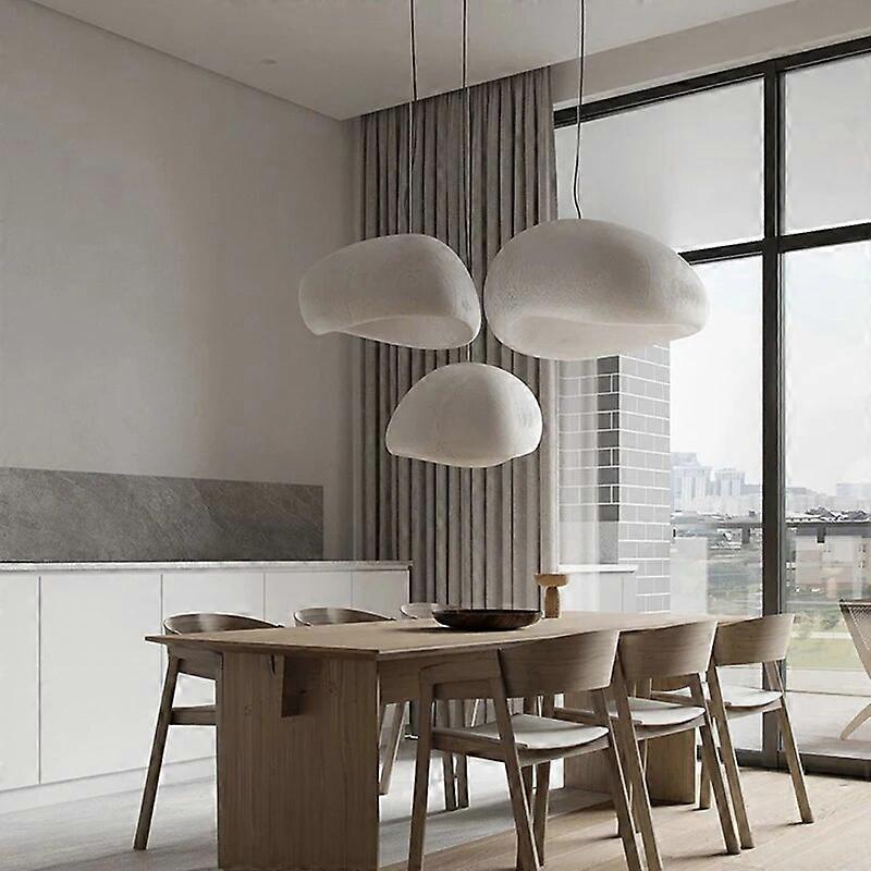 Lustre Wabi-Sabi - Suspension Avec Abat-jour En Pierre Naturelle, Lampe