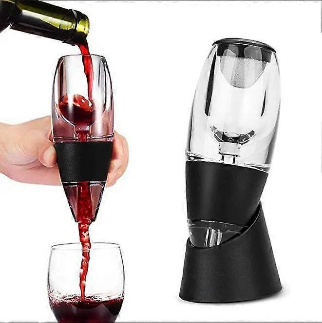 Wine Aerator and Decanter, Black, with Stand, for Red WineWine set white wine red wine quick decanter magic sobering wine pouring wine set