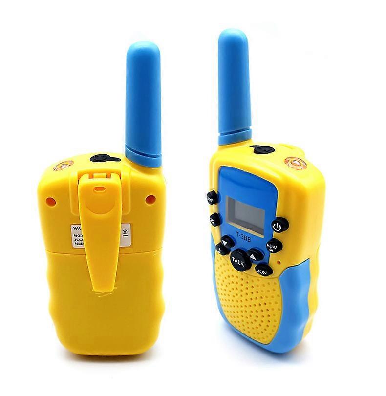 1 Pair T388 Kids Walkie Talkie, 2-5Km Long Range Communication Flashlight Toy Gift for 3-12 Year Old Kids, Birthday Present for Kid, Family, Camping