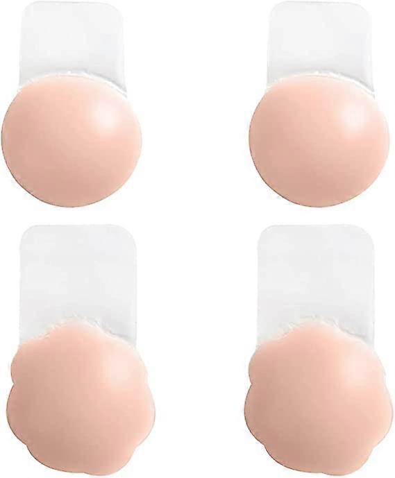 Couvre-mamelonCouvre-mamelon6,5 cm-réutilisable Auto-adhésif Push-up Silicone Couvre-mamelon Soutien-gorge adhésif sans bretelles Pétale invisible pour robes de mariée de soirée