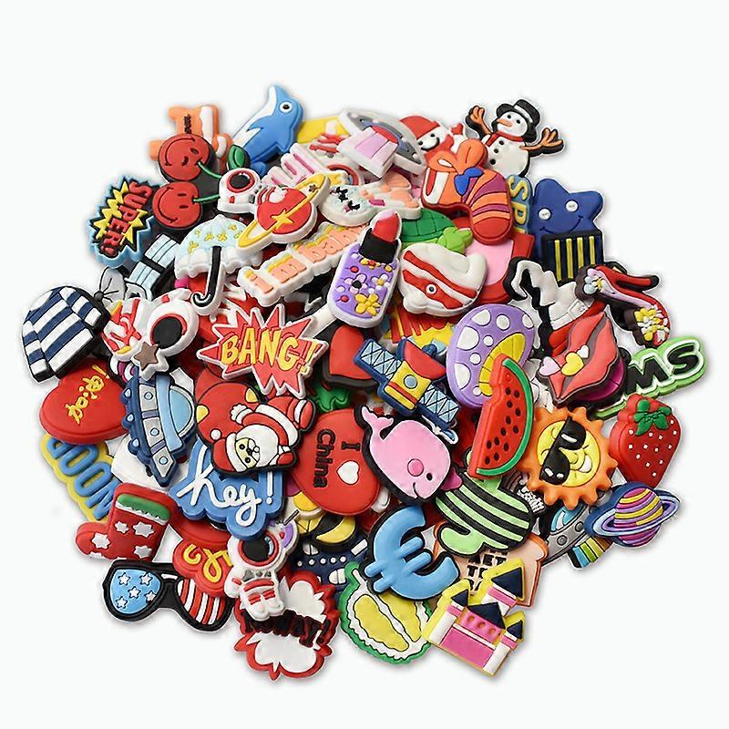 Batch of 100pc Clog shoes, accessories, random shoes, accessories, wristbands, bracelets, party favorites