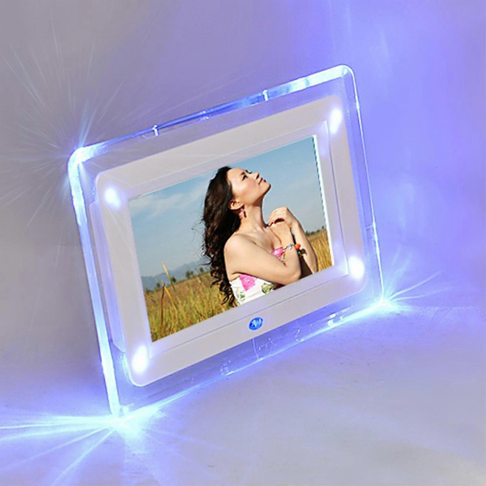 7 Inch Digital Electronic Photo Frame LED Acrylic Photo Album Video Loop Playback, Built-In Clock And Calendar, LCD Digital Photo Frame