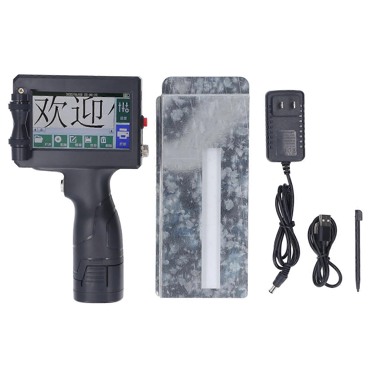 Handheld Inkjet Printer Gun Portable Intelligent with LED Touch Screen Without Cartridge 12.7mm AC110240V