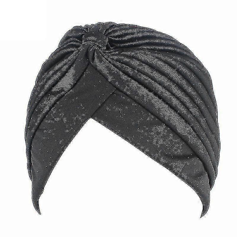 Femmes Solid Turban Hat Head Wrap Beanie Cap Headwear
