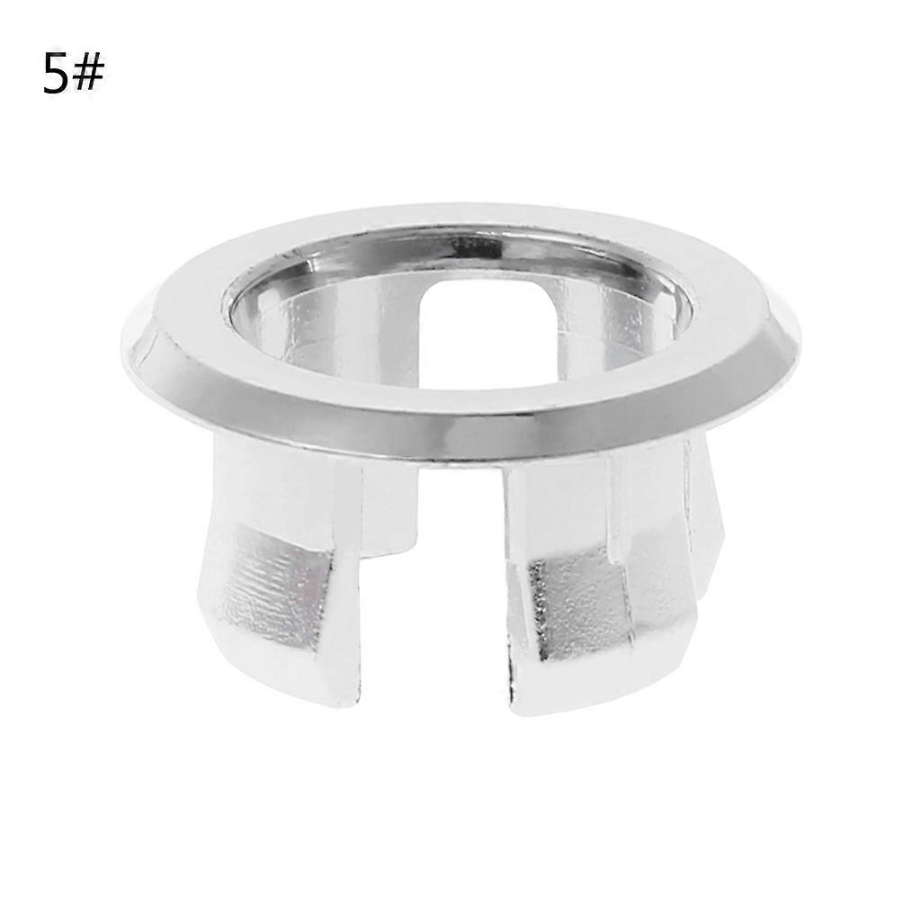 Bathroom Basin Sink Overflow Ring Round Insert Chrome Hole Cover Cap
