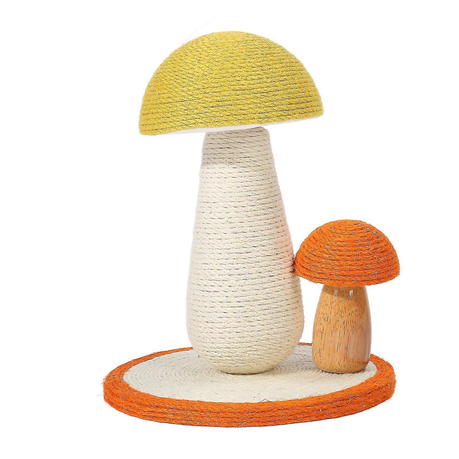Interactive Mushroom-Design Cat Scratching Post with Sisal Rope for All Sizes