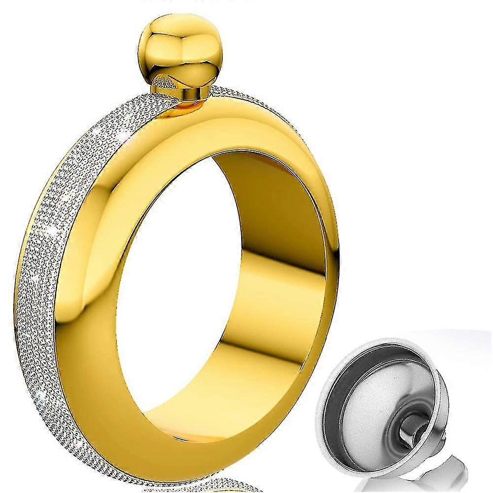 Bangle Flask 304 Acier inoxydable avec fait à la main, entonnoir dans la boîte cadeau