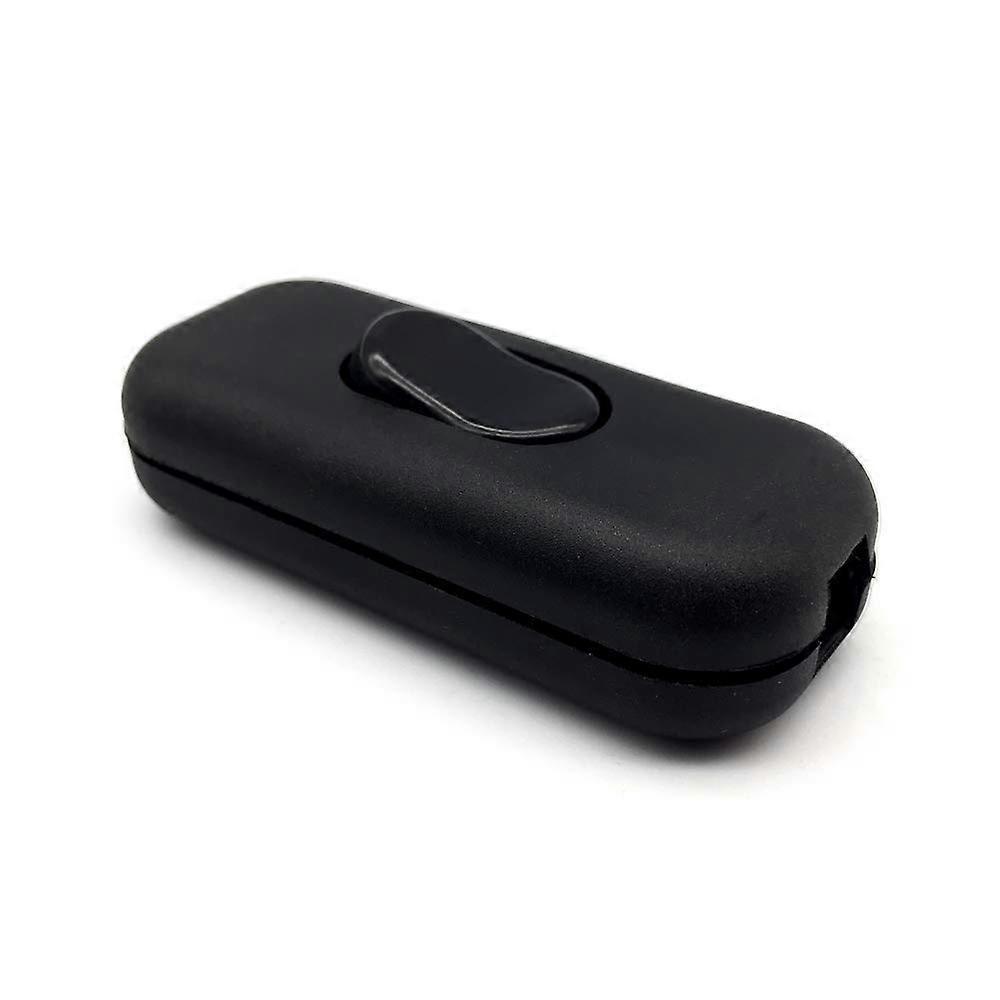 Black - 1 piece 6A 250V double pole switch soft wire light switch.