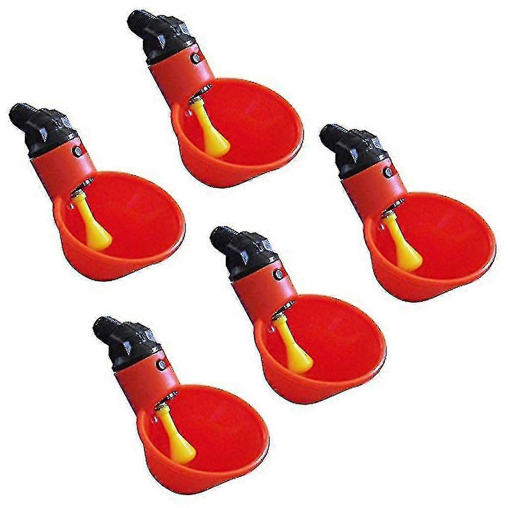 Automatic Bird Coop Poultry Chicken Drinker - Set Of 5 Drinking Cups