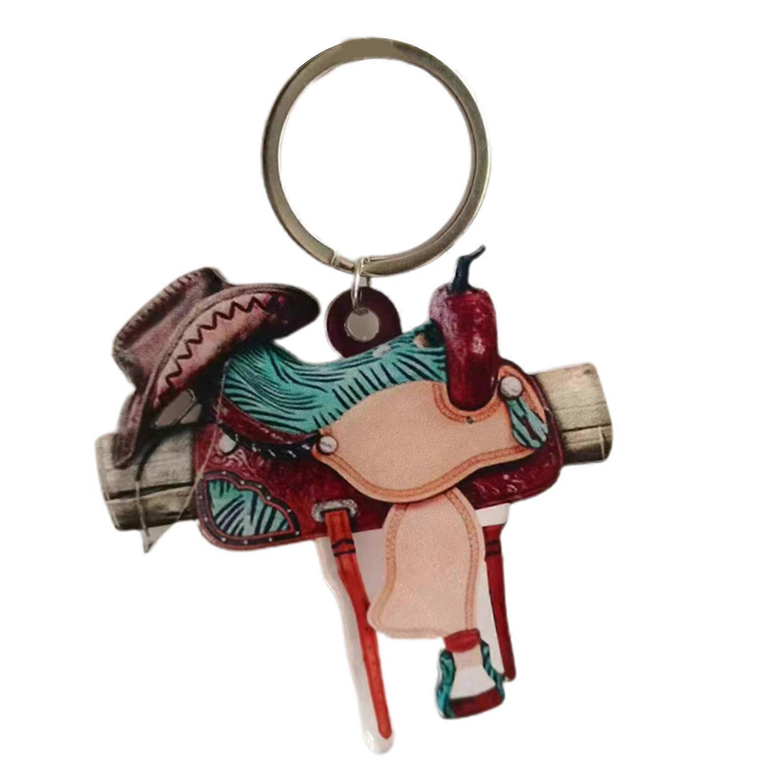 Saddle Acrylic Keychain Blanks Western Horse Saddle Shape Keychain