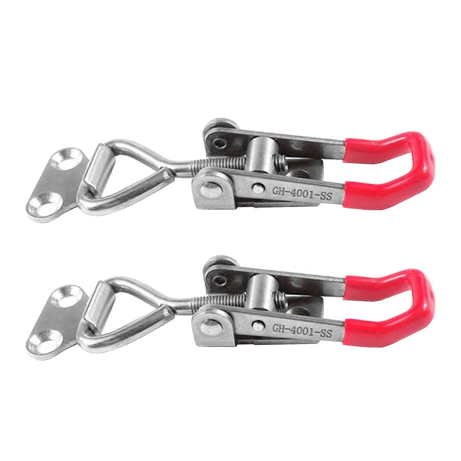 2Pcs GH-4001-SS Stainless Steel Adjustable Toggle Locking Clamp Woodworking Tool QinHai