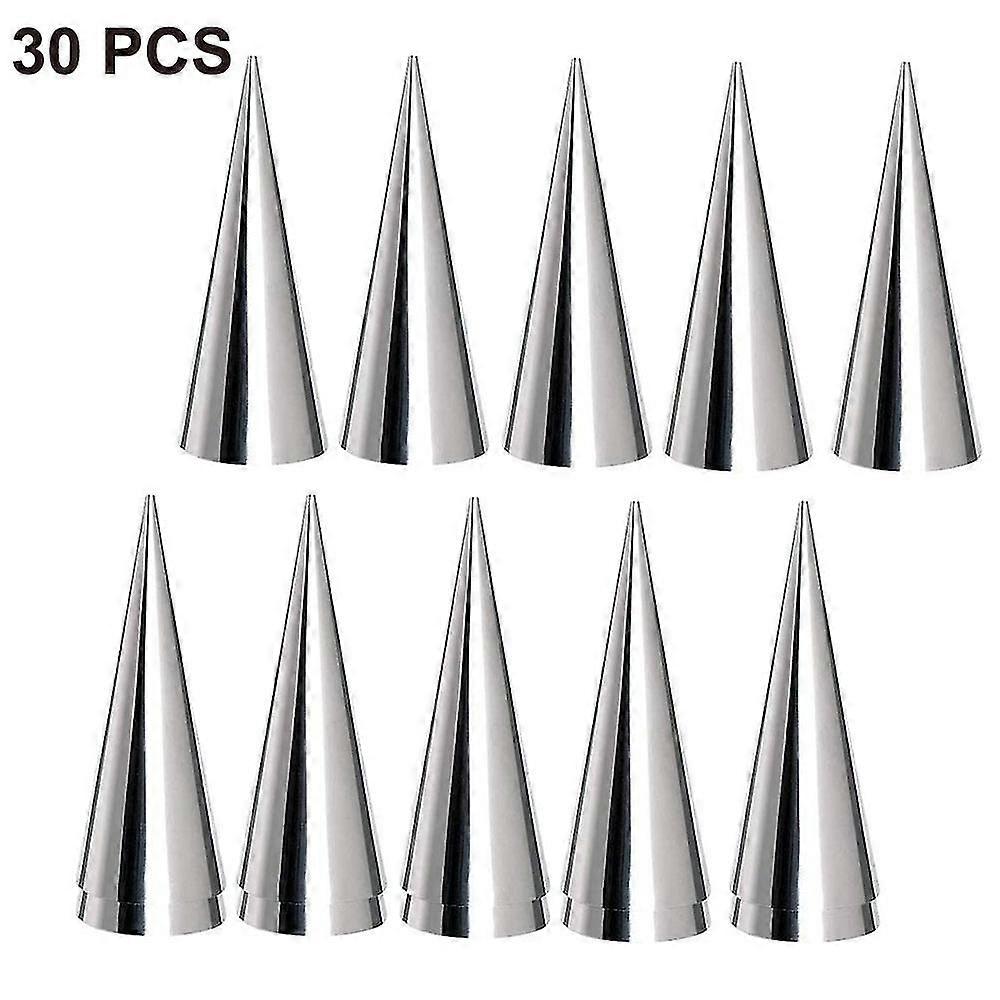 30pcs Molde de croissant de tornillo de acero inoxidable