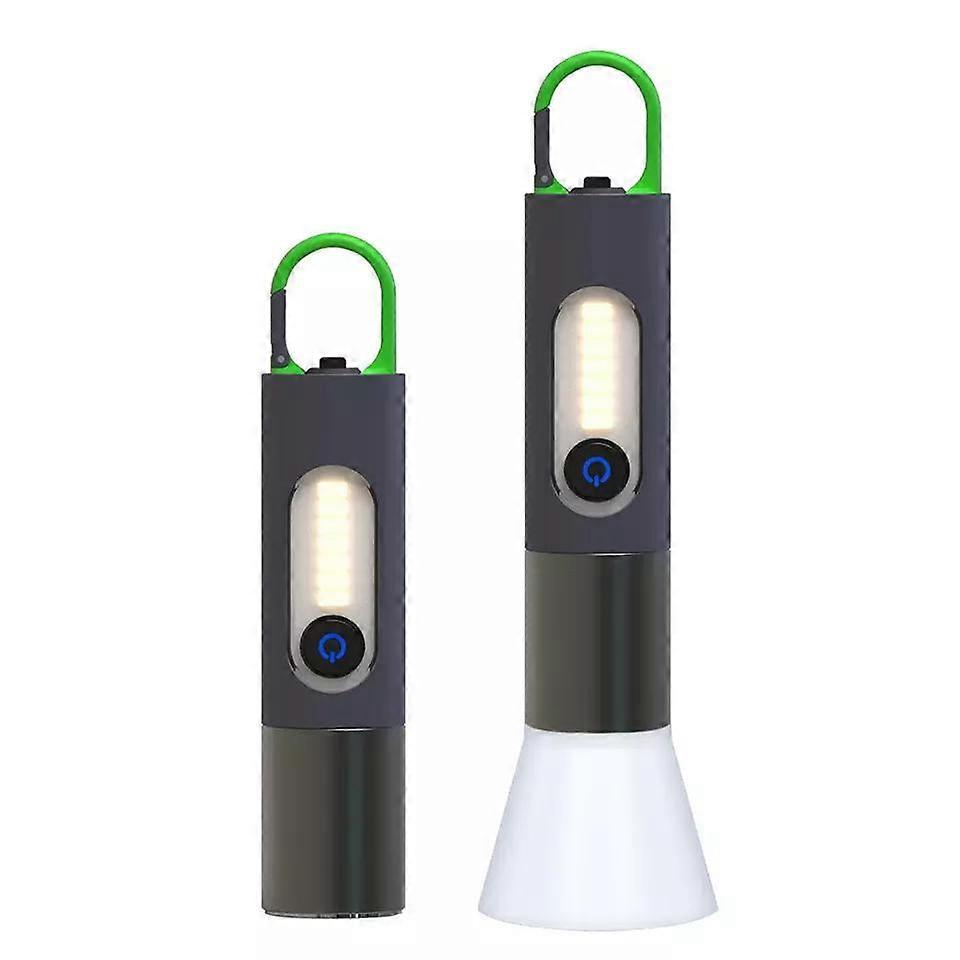 Strong Light Flashlight Multi-Function Outdoor Lighting Tent Hook Desk Lamp USB Charging Portable Mini Flashlight