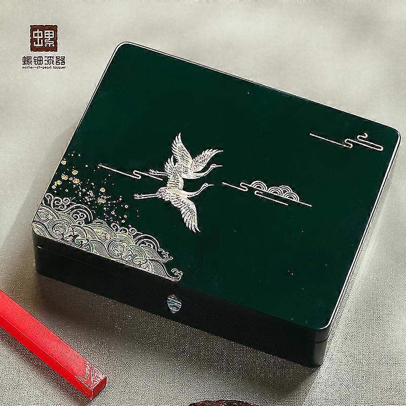 Handmade Lacquerware  High-grade Solid Wood Pu'er Tea Packing Box Empty Gift Box Tea Brick Tea Universal Tea Packaging Pu'er Tea Caddy