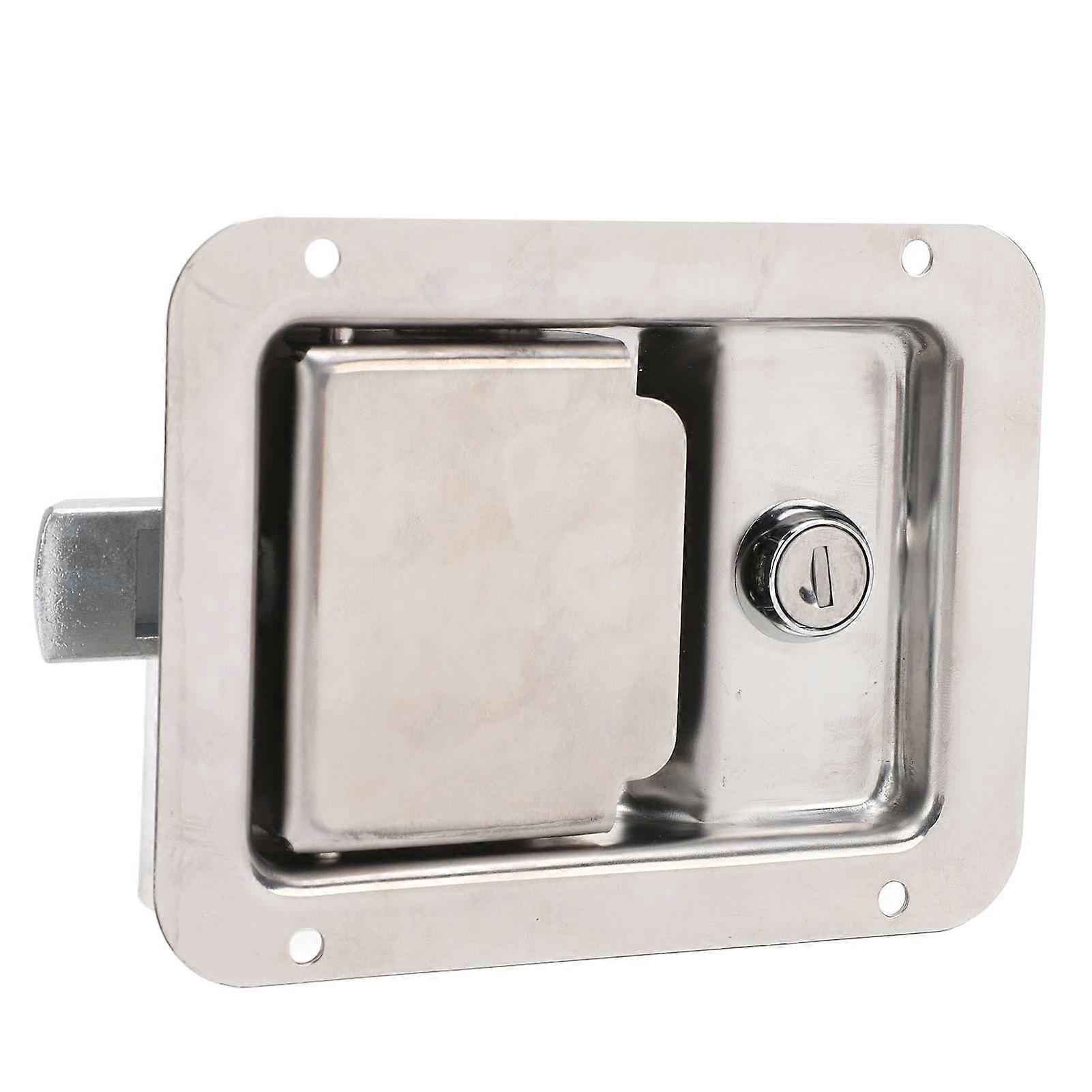 Tool Box Latch Stainless Steel 5.5x4.3in Flush Mount RV Toolbox Handle Lock with Keys Gasket for Caravan Truck RV Vehicles Toolbox 
