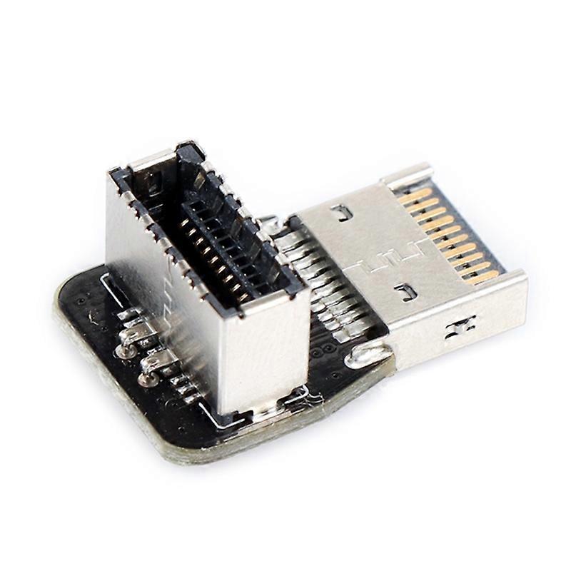 Placa base USB3.1 19Pin/20Pin a Type-E 90 Grados Adaptador Tipo C Puerto de enchufe