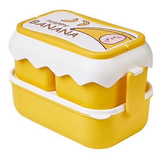Lunch Storage Box Useful Multi-grid Design Eco-friendly Cartoon Bento Container Tableware for Office