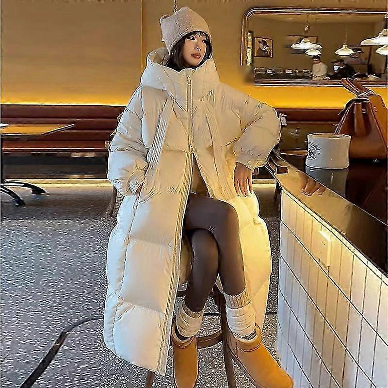 Women's 2024 Winter Down Padded Jacket, Long, Korean