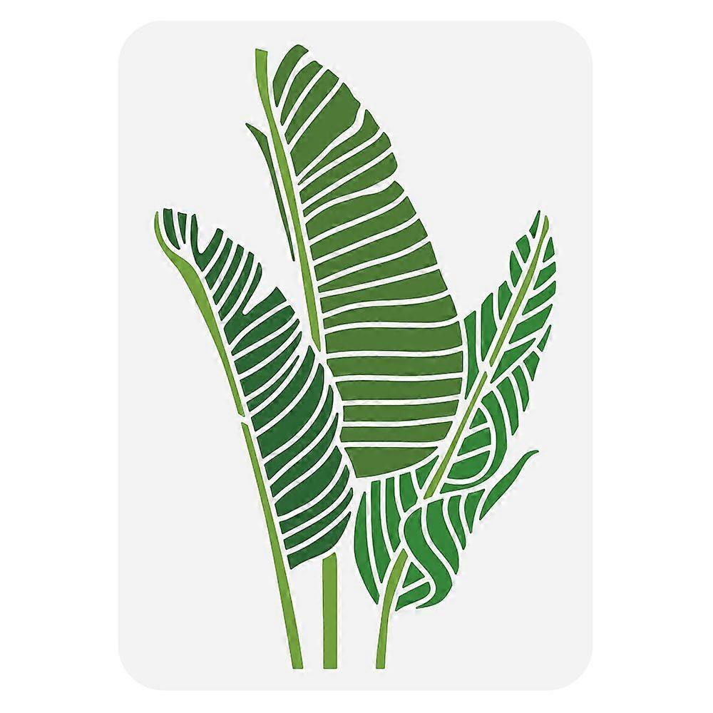 1pc Tropical Palm Leaf Stencil Reusable Leaves Plastic Stencil Drawing Painting Stencils for Drawing Stencils for Painting Scrapbooking and Art Projec