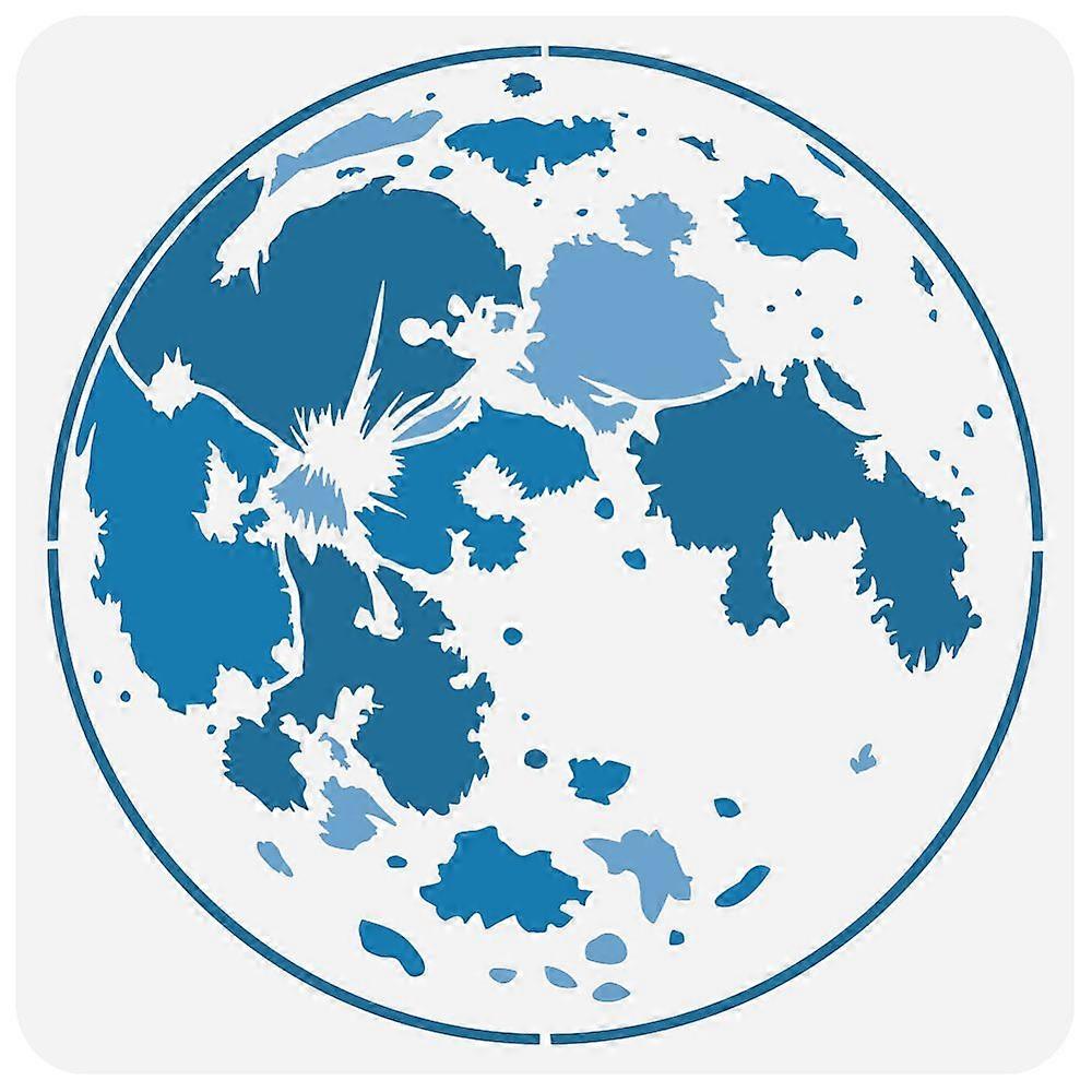 1pcペット中空アウトドローイングペイントステンシルDIYスクラップブックフォトアルバム月30x30cm