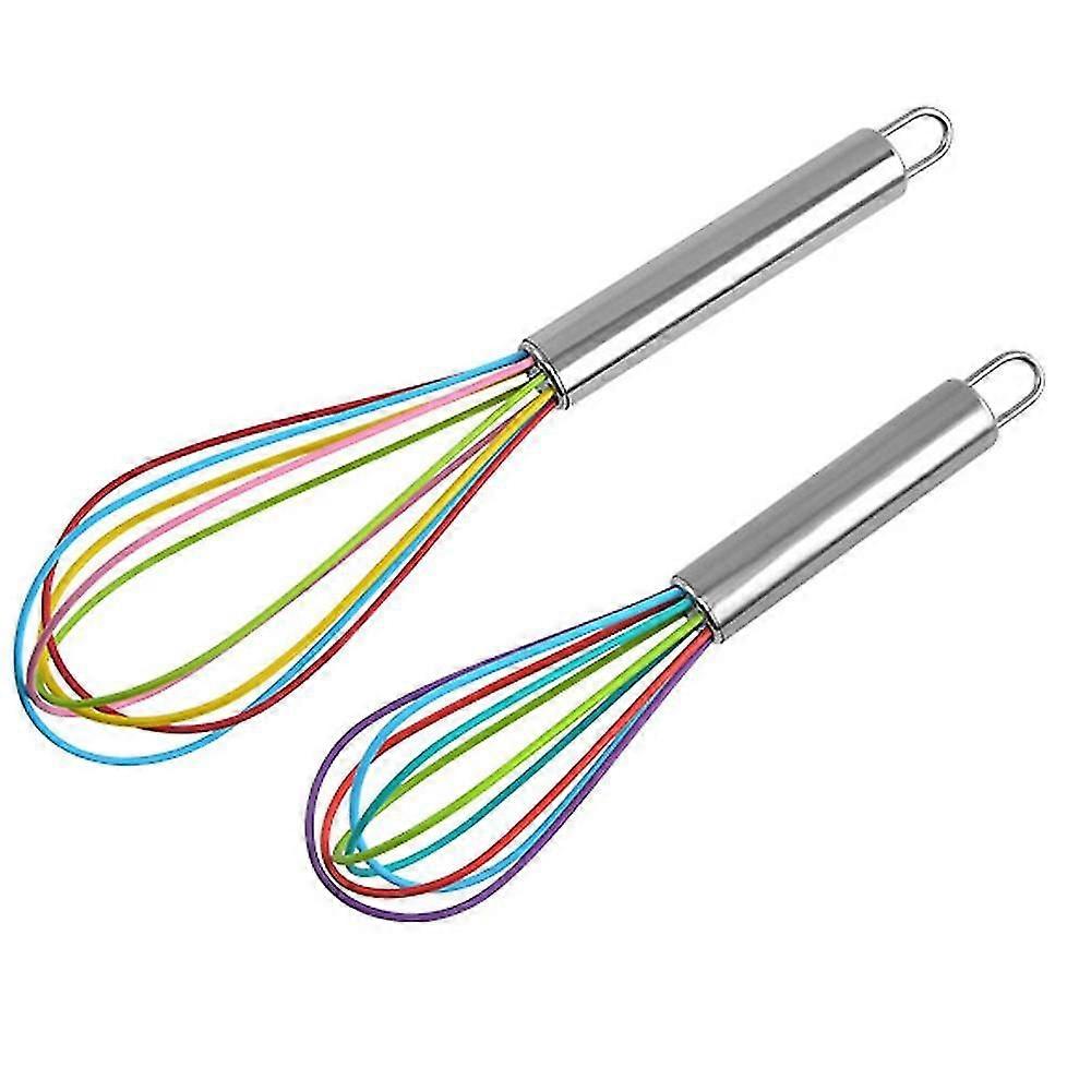 Whisks For Cooking Silicone Mini Whisk 2 Pa Colored Balloon Egg Beater For Blending Whisking Beating,5431