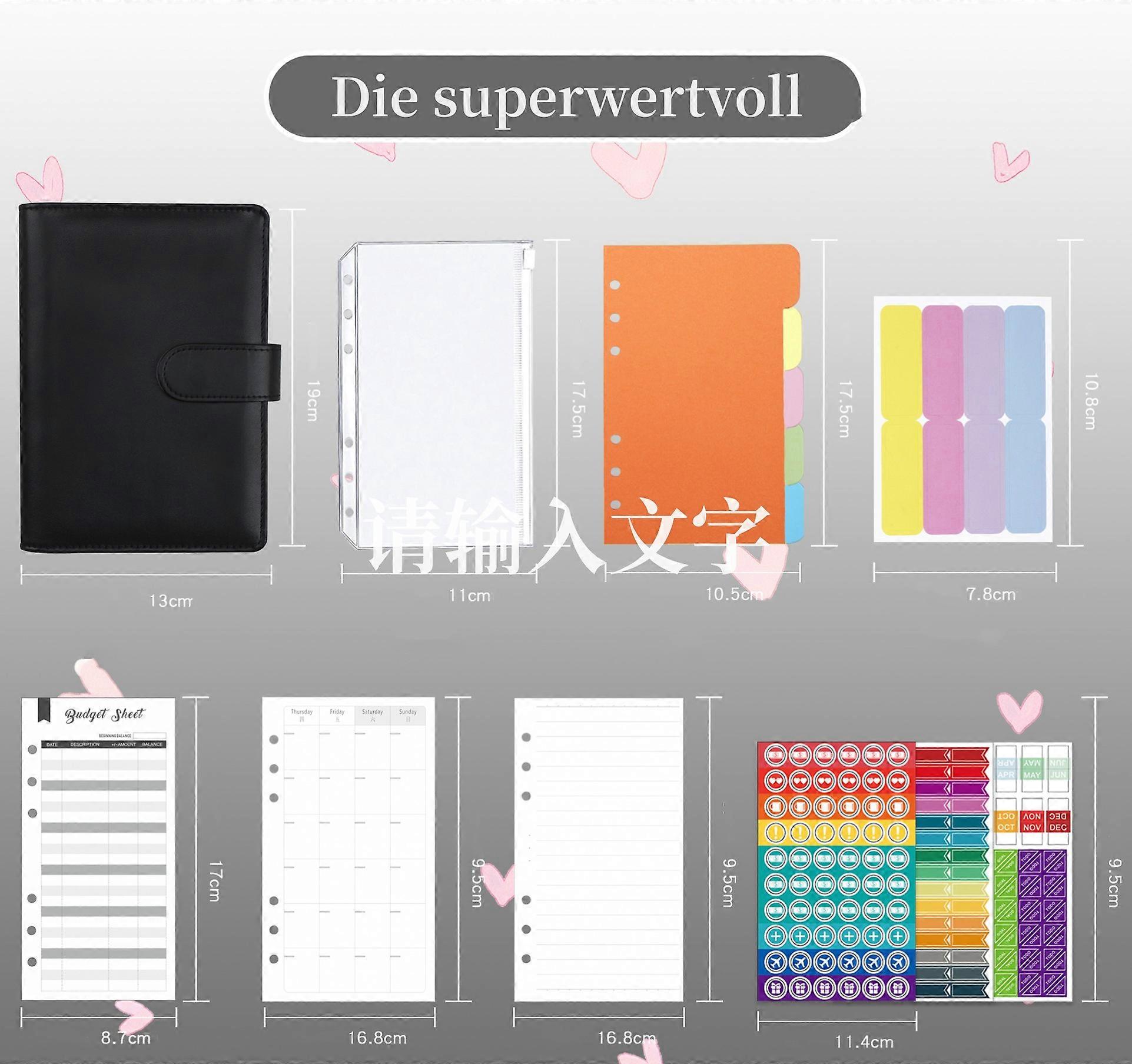 99pcs Money Saving Folder, A6 Budget Folder with Zipper Envelopes