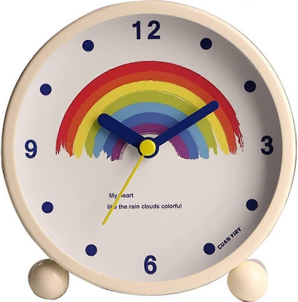 Mute Alarm Clock Rainbow Night Light Electronic Room Decoration Desk Decoration Clock Home Jewelry Small Alarm Clock