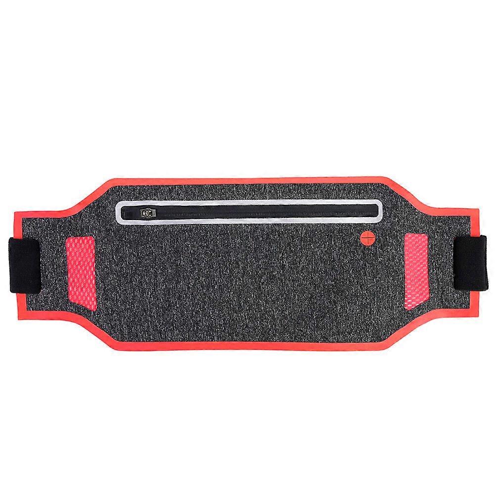 حزمة رياضية خفيفة الوزن في الهواء الطلق حقيبة خصر حزام قابلة للتعديل مقاومة للماء عصرية (قرميد أحمر)