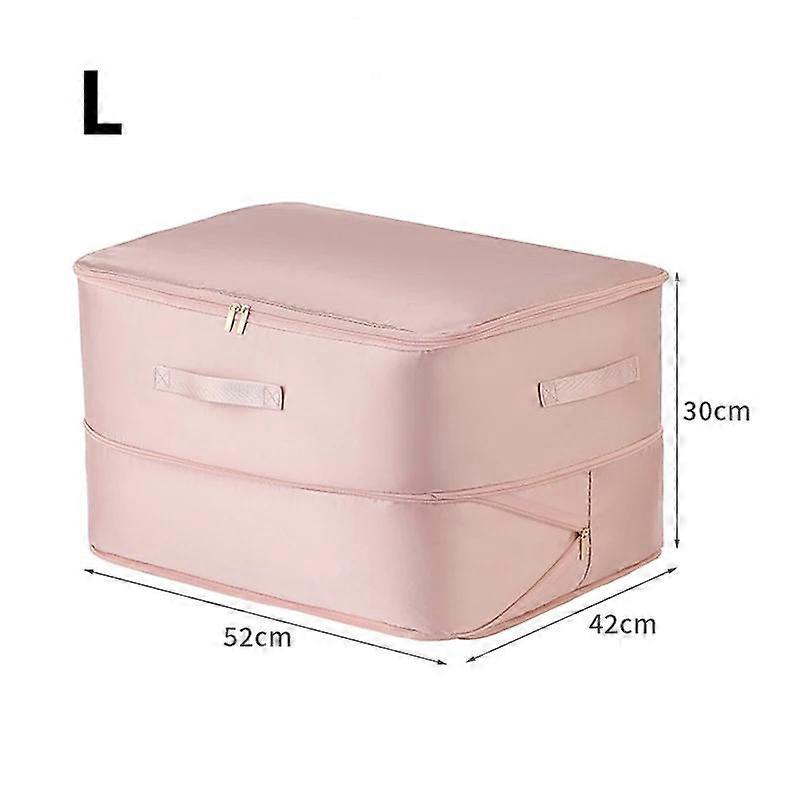 Space Saving Compression Storage Tote Bag Heavy Duty Multipurpose Rectangle Fabric Organizer for Comforters Clothes and Blankets