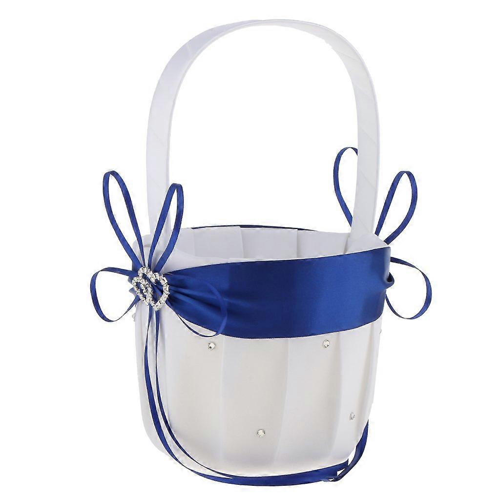 Elegant Rhinestone Double Heart Flowers Basket