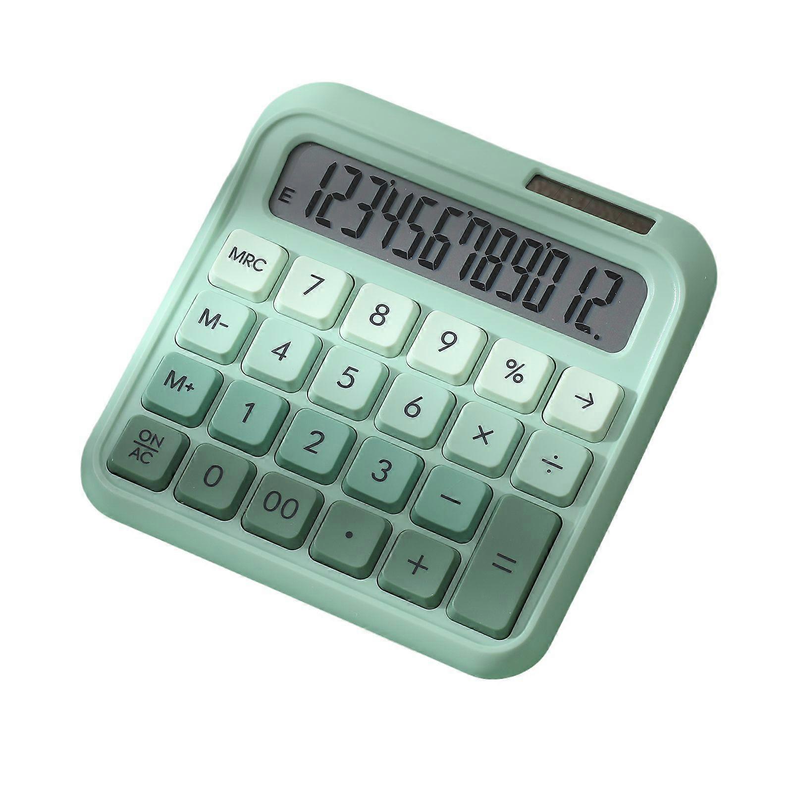 Desktop Calculator 12 Digit Large and LCD Display Big Button Calculators Solar Power and Battery Operated Suitable for Office School Home for Kids Stu