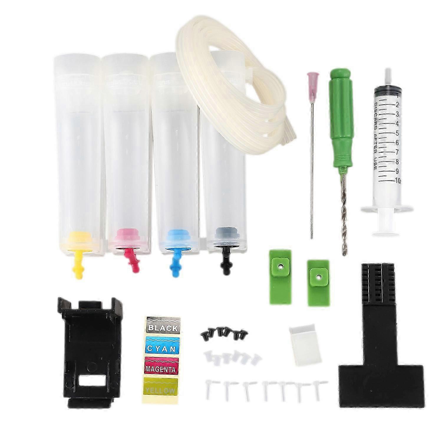4C Universal CISS for DIY CISS with Drill and Suction Tool and All Accessories Ink Kit Tank