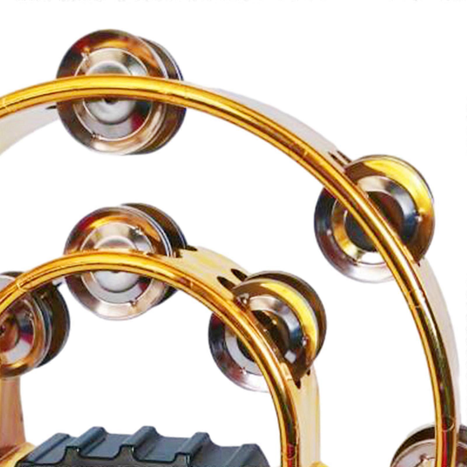 Hi-Hat Tambourine With 40 Bells - Double Row, Mounting Bracket Included, For Drum Kits & Percussion