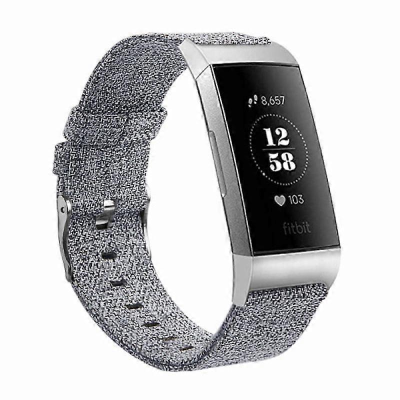 Suitable for fitbit Charge 3 bracelet canvas Gray