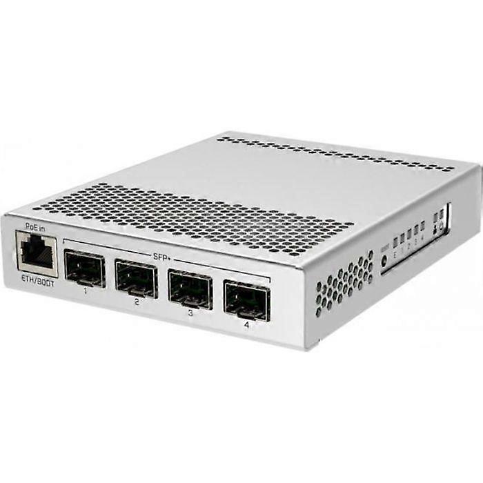 Switch - MikroTik - CRS305-1G-4S+IN - 4 SFP+ 10 Gbit poorten - 1 Ethernet 1 Gbit poort - Compact en stil