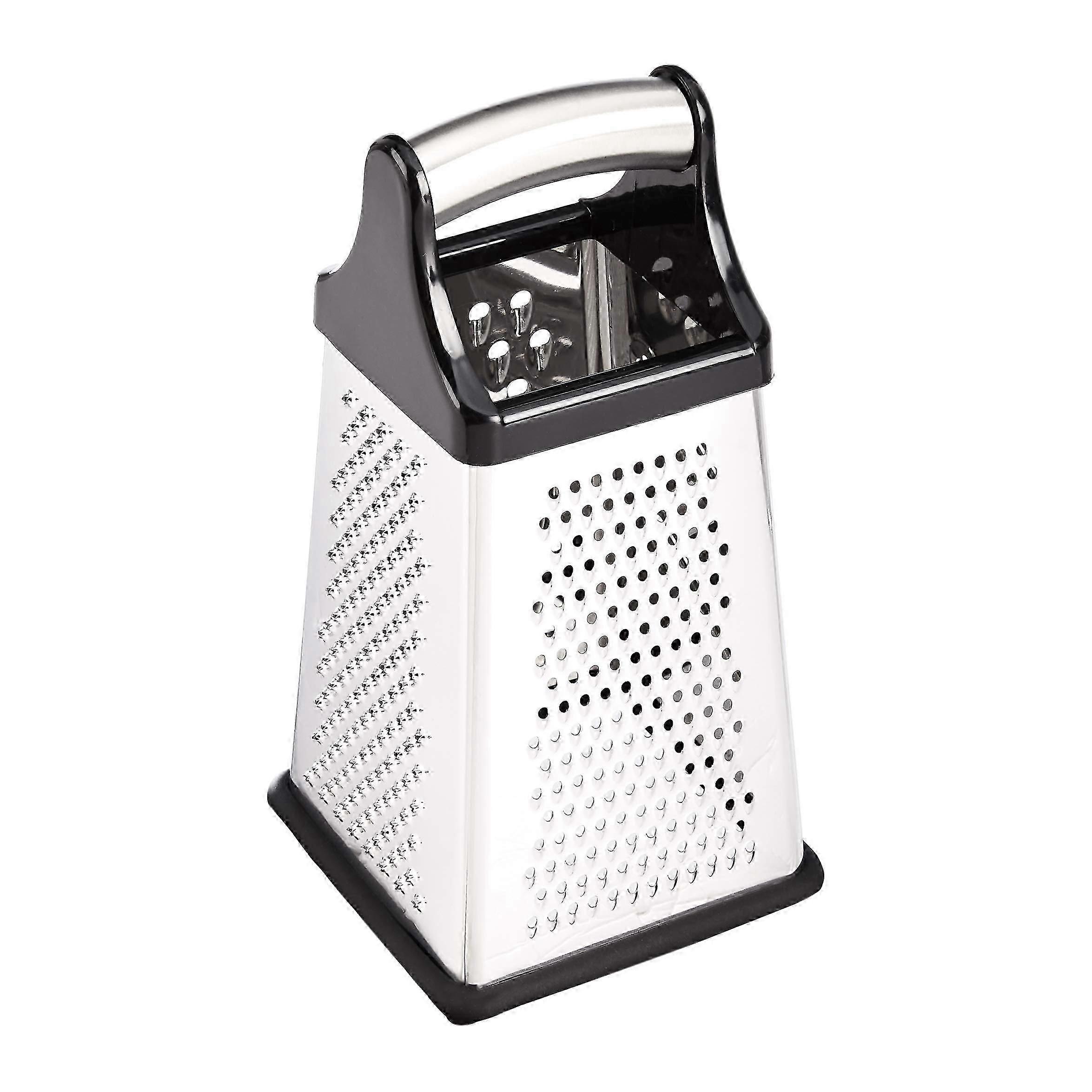 4-sided stainless steel grater with storage compartment, 24 cm