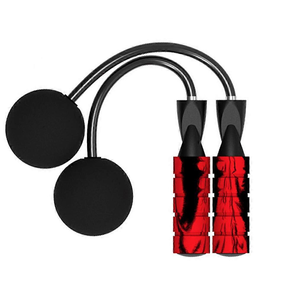 Ropeless Skipping Rope for Fitness, Adjustable Length Foam Handle Jump Rope for Men Women