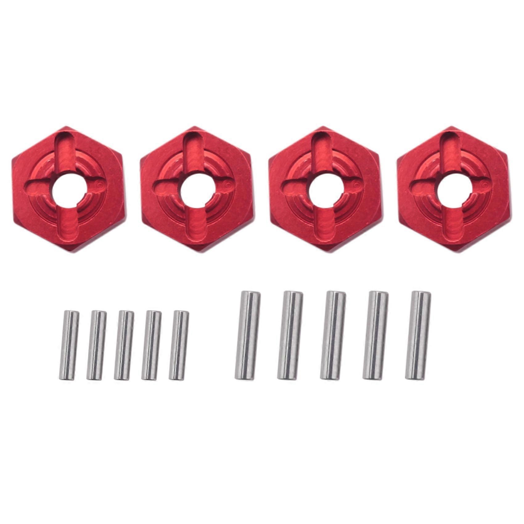 Aluminum Alloy 12mm Combiner Wheel Hub Hex Adapter Upgrades,Red