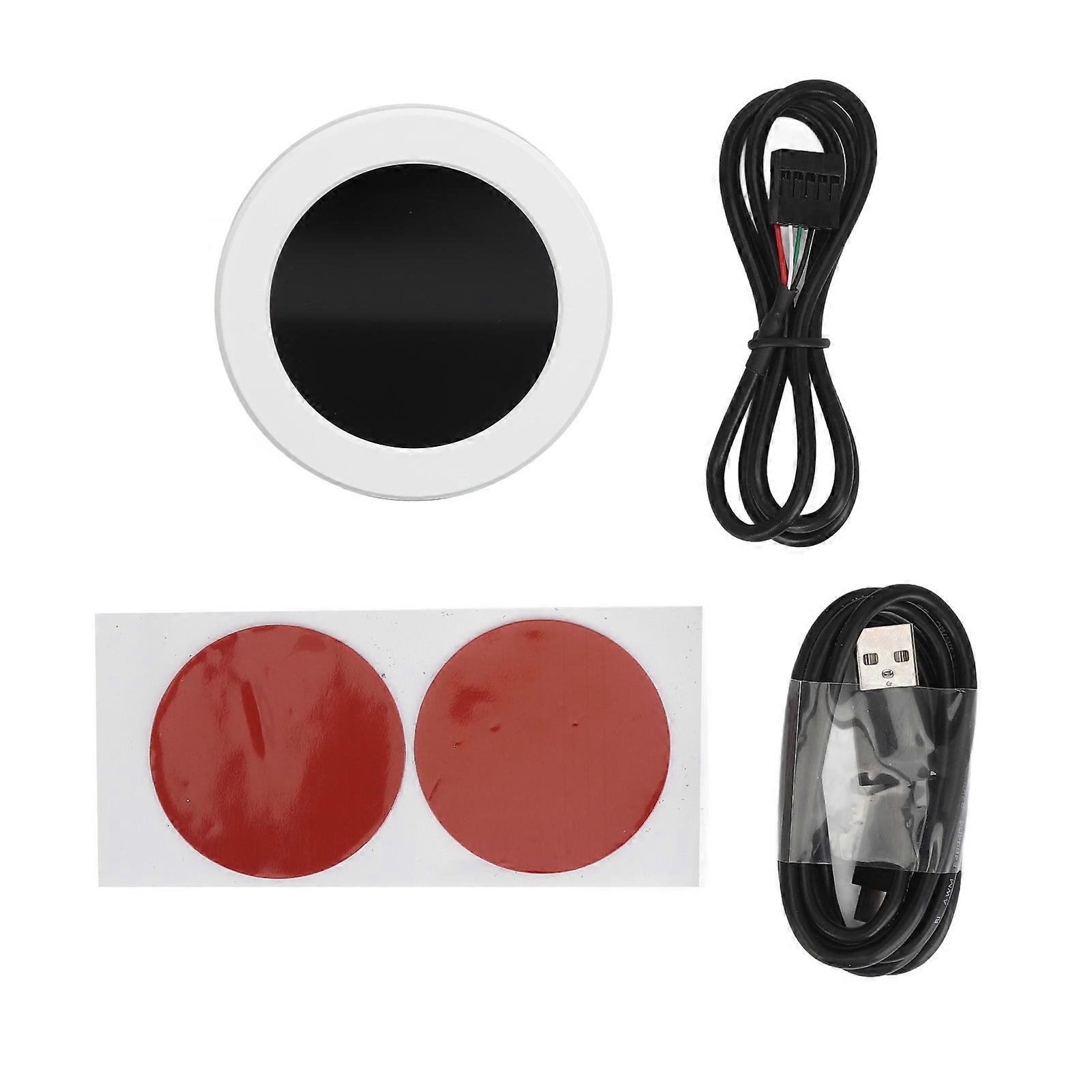 Display di temperatura PC IPS da 2,1 pollici per sistemi di raffreddamento ad acqua AIDA64 Monitor secondario per PC CPU di tipo rotondo con cavo a 9 pin bianco