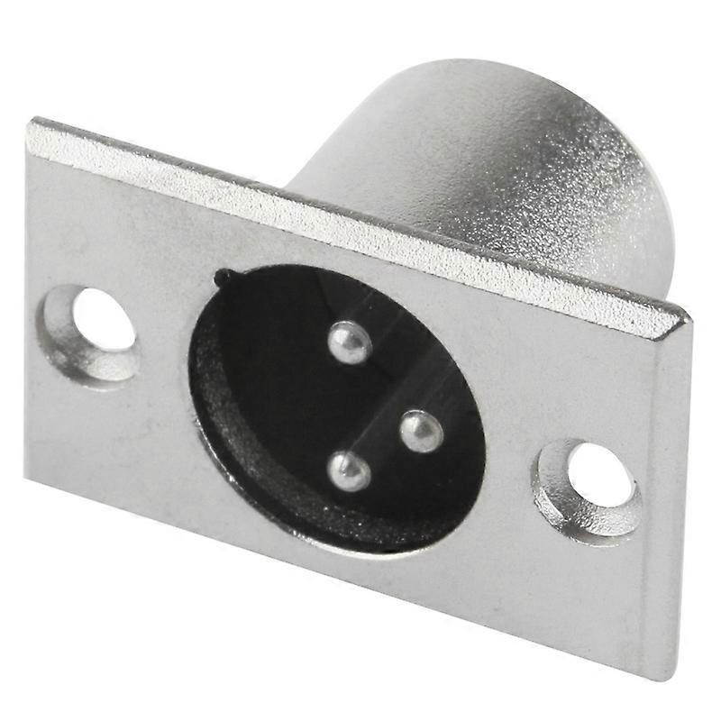 XLR 3 pinos macho metal montagem do conector de montagem do chassi com travamento